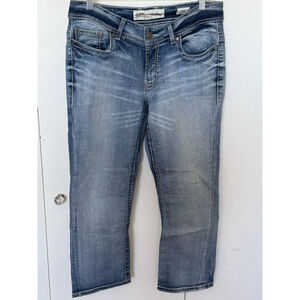 Women's BKE Denim Jeans Size 30 light Blue faded wash cropped 23” inseam